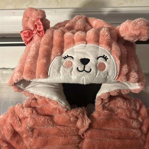 Koala Baby Pink Bear Winter Fleece Jumper - Picture 4 of 5